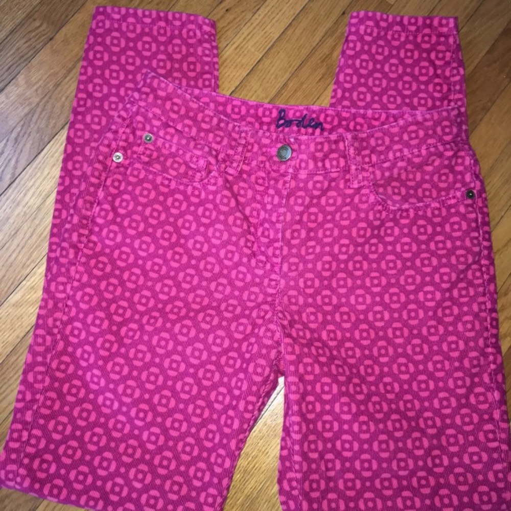 Boden Pink Design Skinny Corduroy Pants - Picture 1 of 4